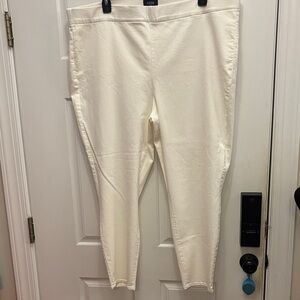 NYDJ Winter White High-Waisted Pants Not Your Daughter’s Jeans 22W Back Pockets